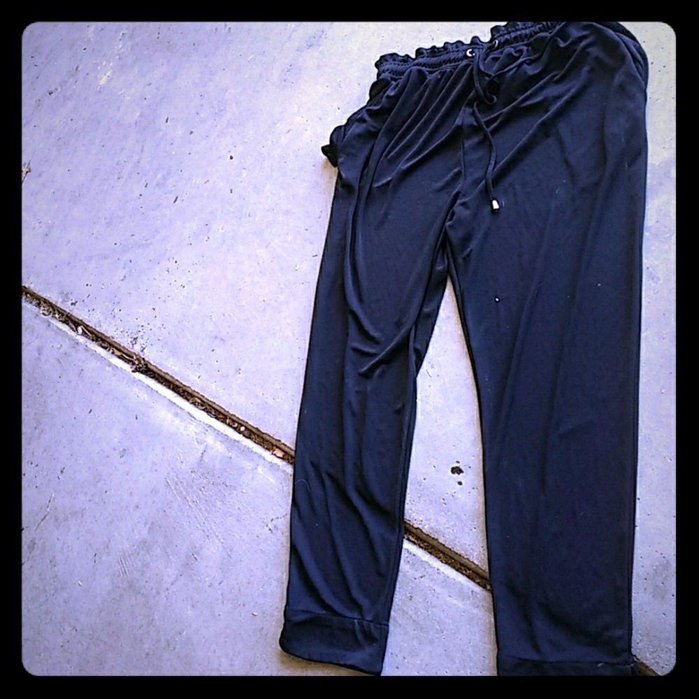 Loose drawstring pants