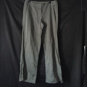 Hunter's green wide legged linen/cotton pants