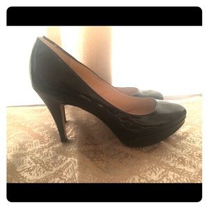 Enzo Angiloni black patent leather pumps. Size 8