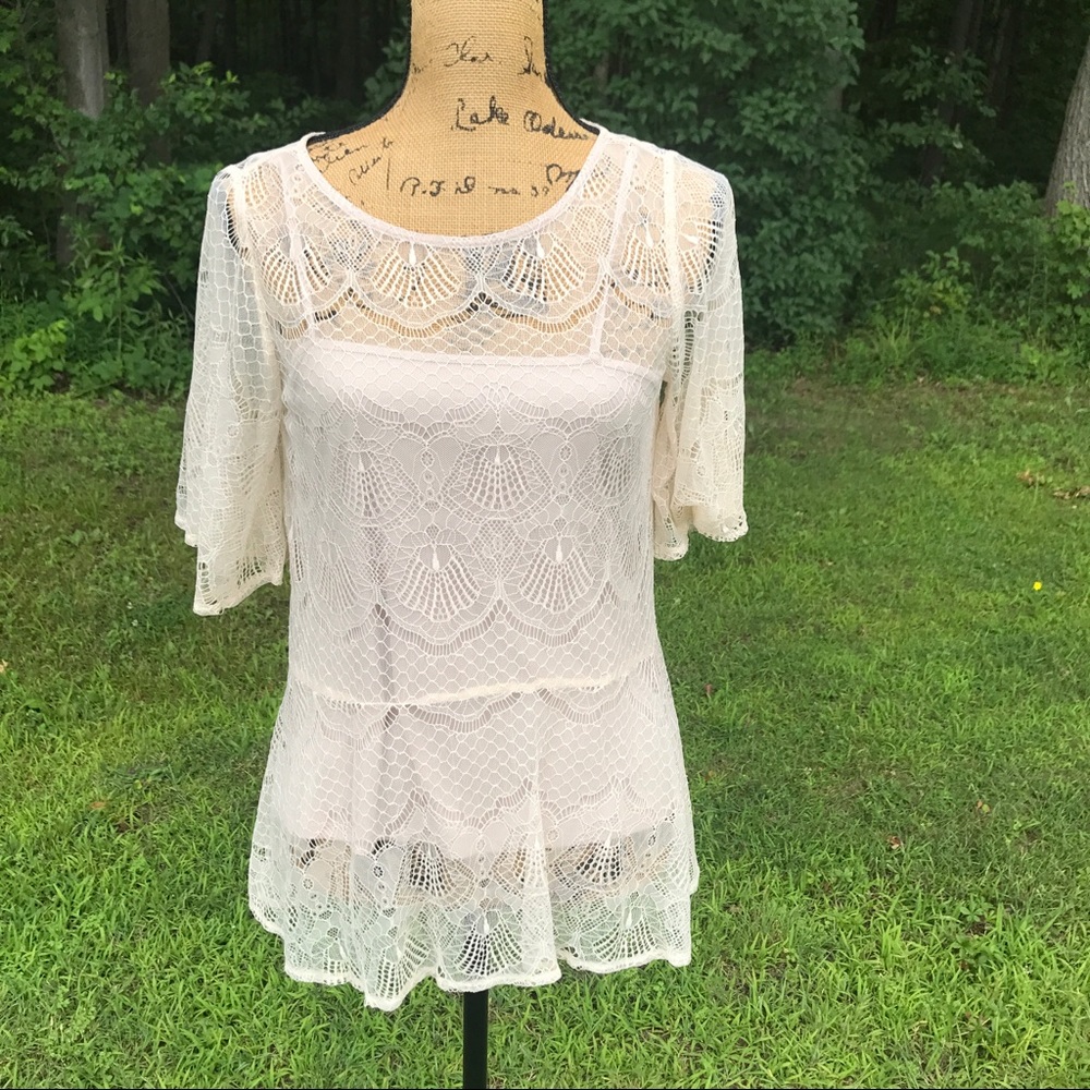 LC Lauren Conrad Lace Top