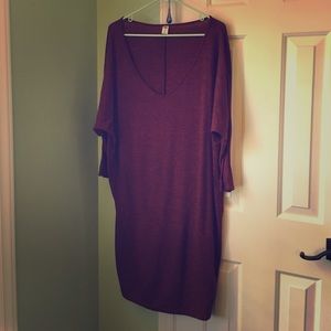 Old Navy maroon oversized sweater dress