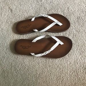 White Flip Flops
