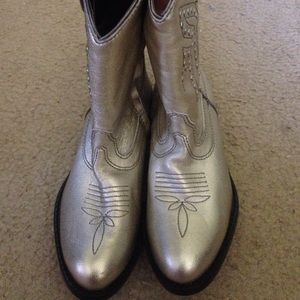 Gold children's Frye boots