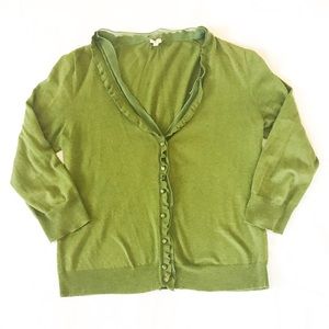 J.Crew Ruffle Cardigan