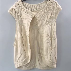 White sweater from Anthropologie