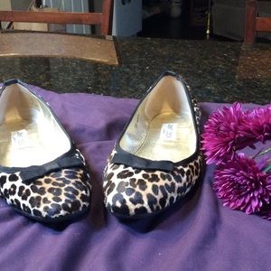 JImmy Choo authentic Leopard Flats  Size 38.5