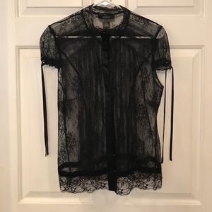 Lace button up blouse