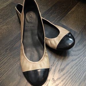 J Crew Cap toe ballet flats