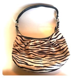 Super soft zebra purse