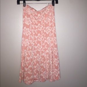 Peach and white floral dress