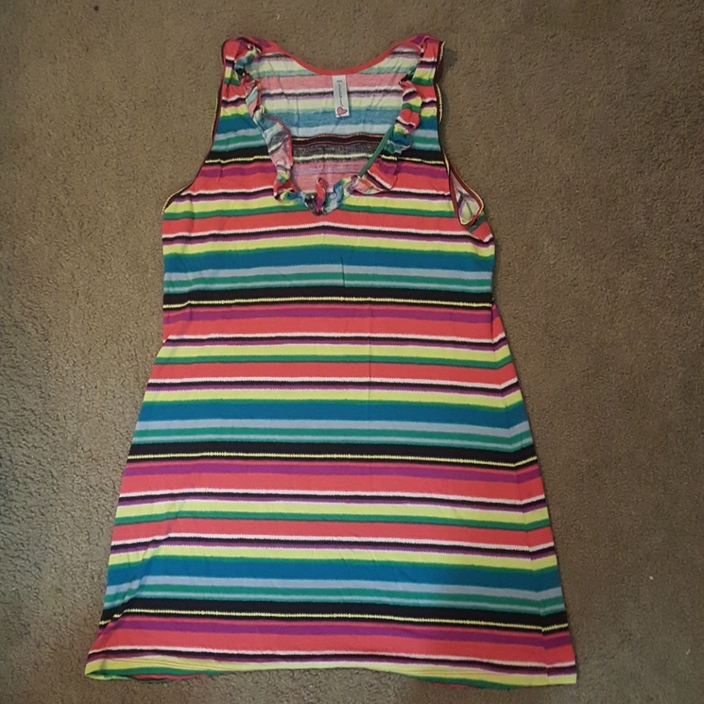 Multicolored night gown. Size large
