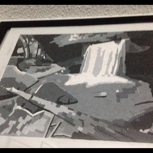 Water fall portrait. Medium - pieces of paper.