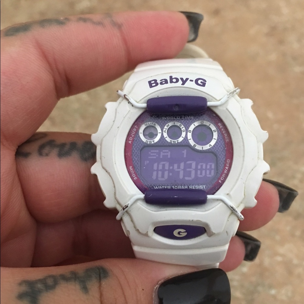 White Baby G SHOCK watch