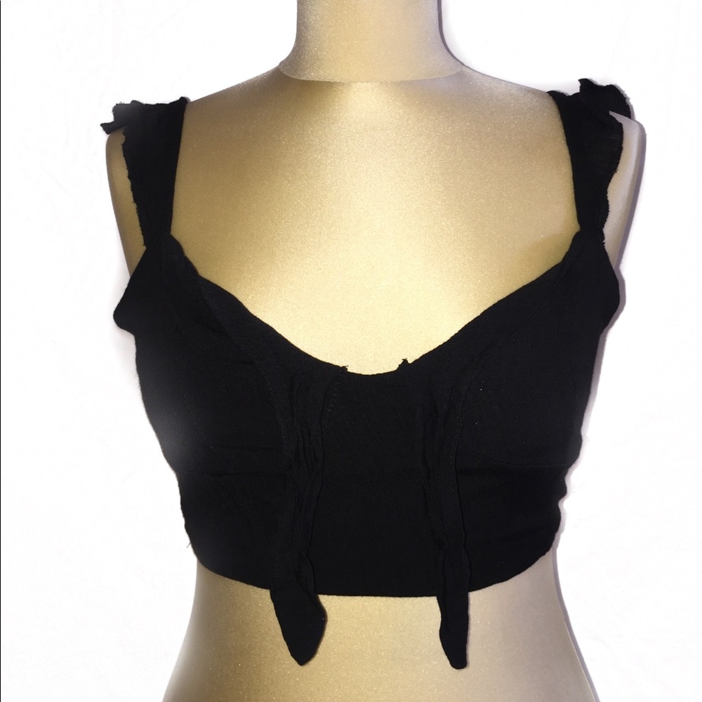 Coachella Style Black Crop Top