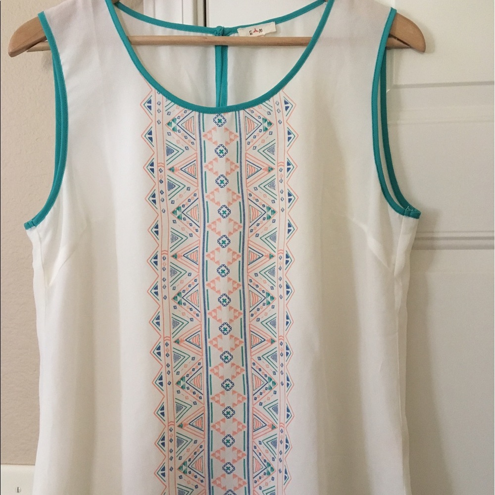 Large Tribal Print Tank Top