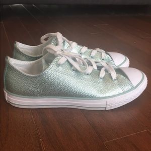 Like New Metallic Blue Converse