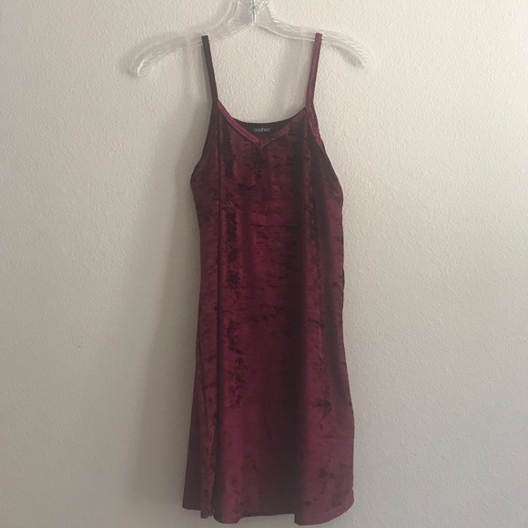 crushed velvet slip dress - Picture 1 of 2