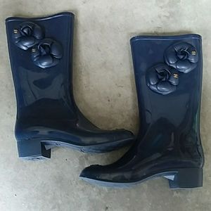 Chanel blue rainboot