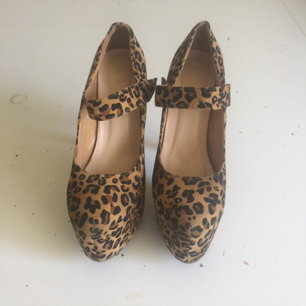 Leopard Mary Jane stilettos
