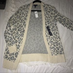 Cheetah print cardigan