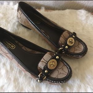 COACH KATRIN SIGNATURE LOAFERS SHOES