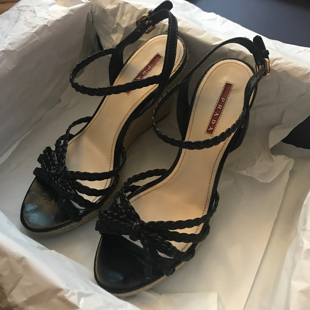 Prada wedges for sale, 37 1/2