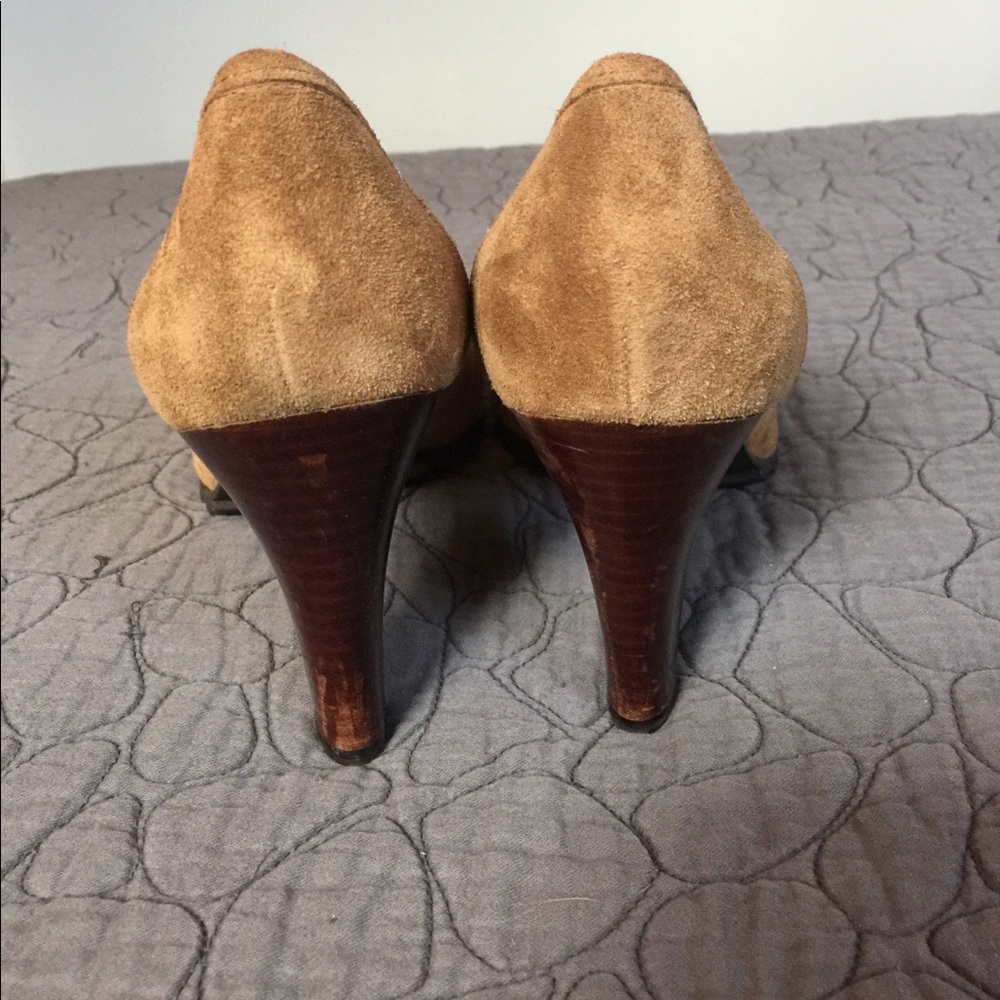 Enzo Angiolini Suede Loafer Heels - Picture 3 of 5