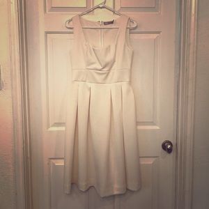 Off white calf length dress