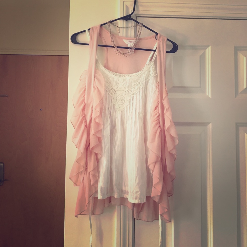 Candie's Pink Ruffle Top