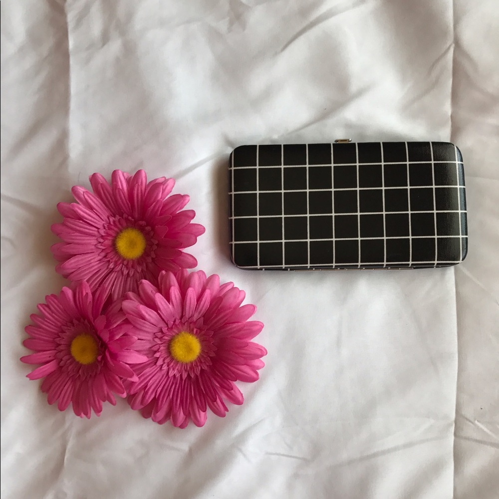 Black and white checkered wallet