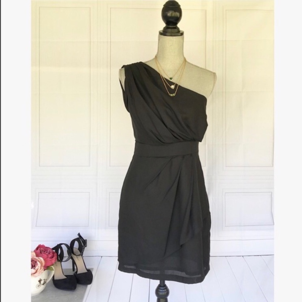 One shoulder BCBG black dress