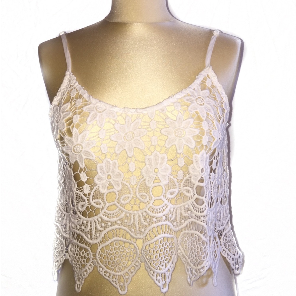 Coachella Style White Woven Top
