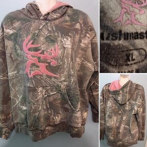 Camo and Pink Bushmaster Hooded Sweatshirt -XL