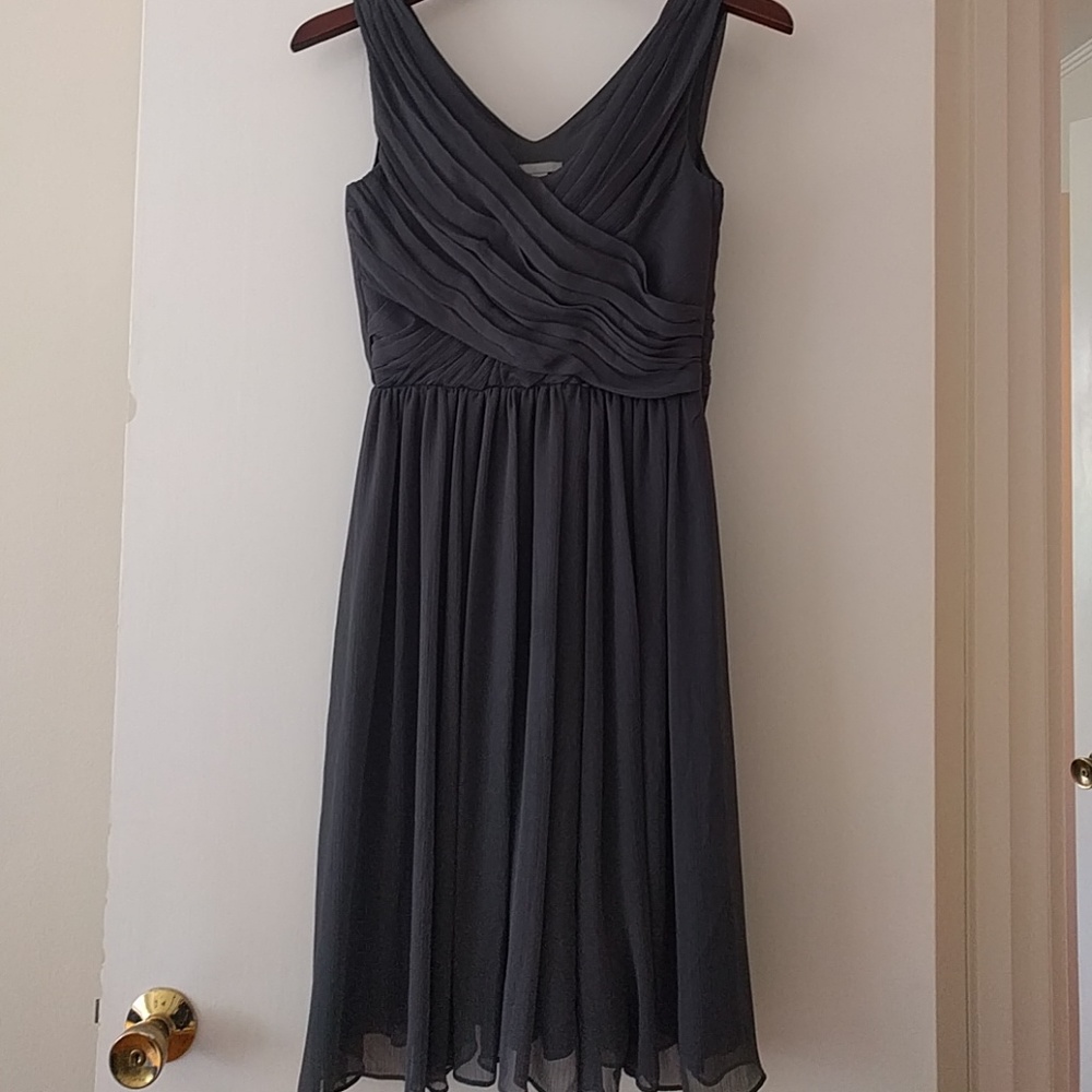 H&M size 2 gray ruffle dress