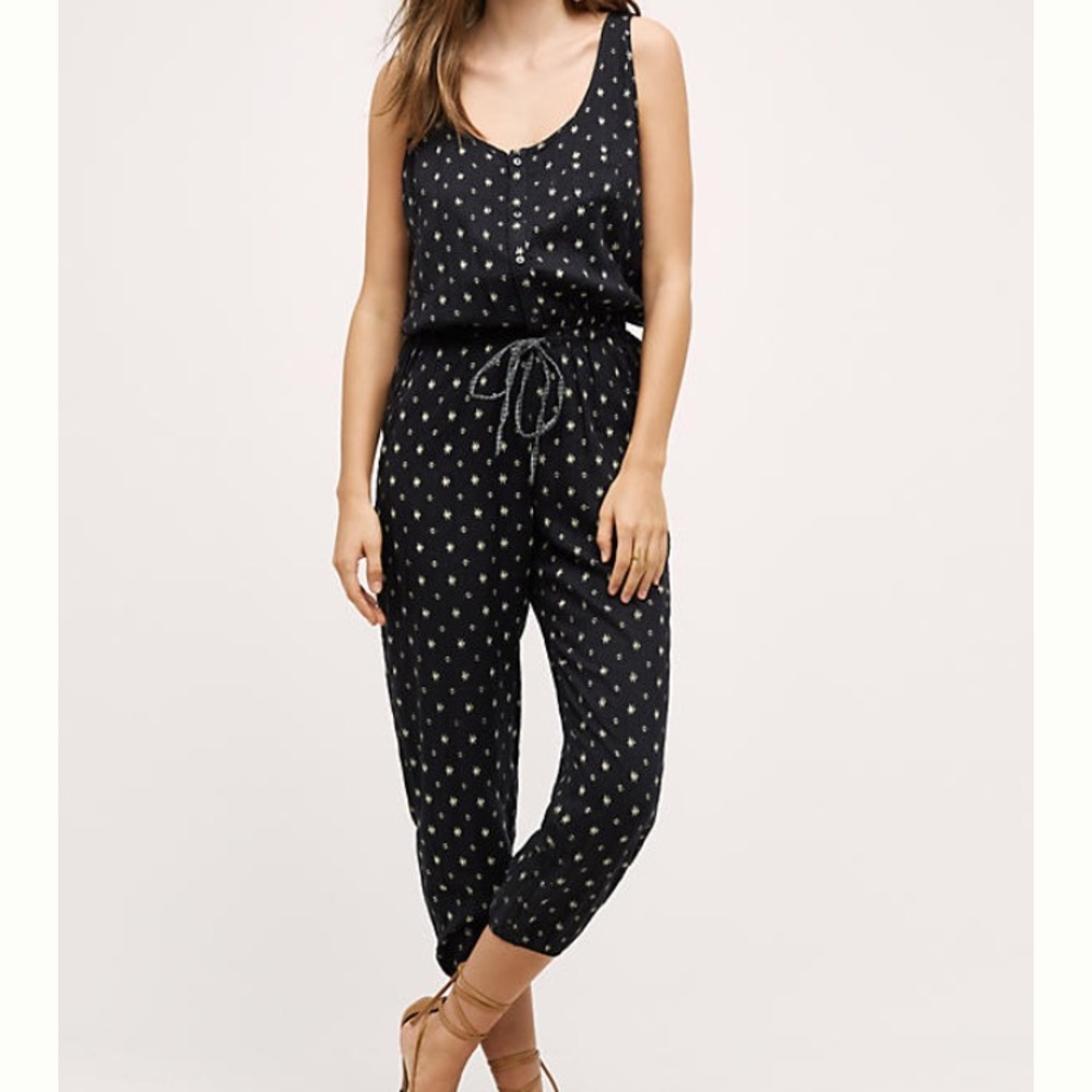 Anthropologie Black Jumpsuit