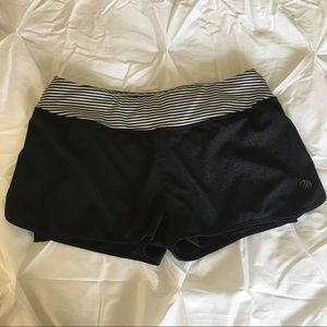 Black running shorts with spandex
