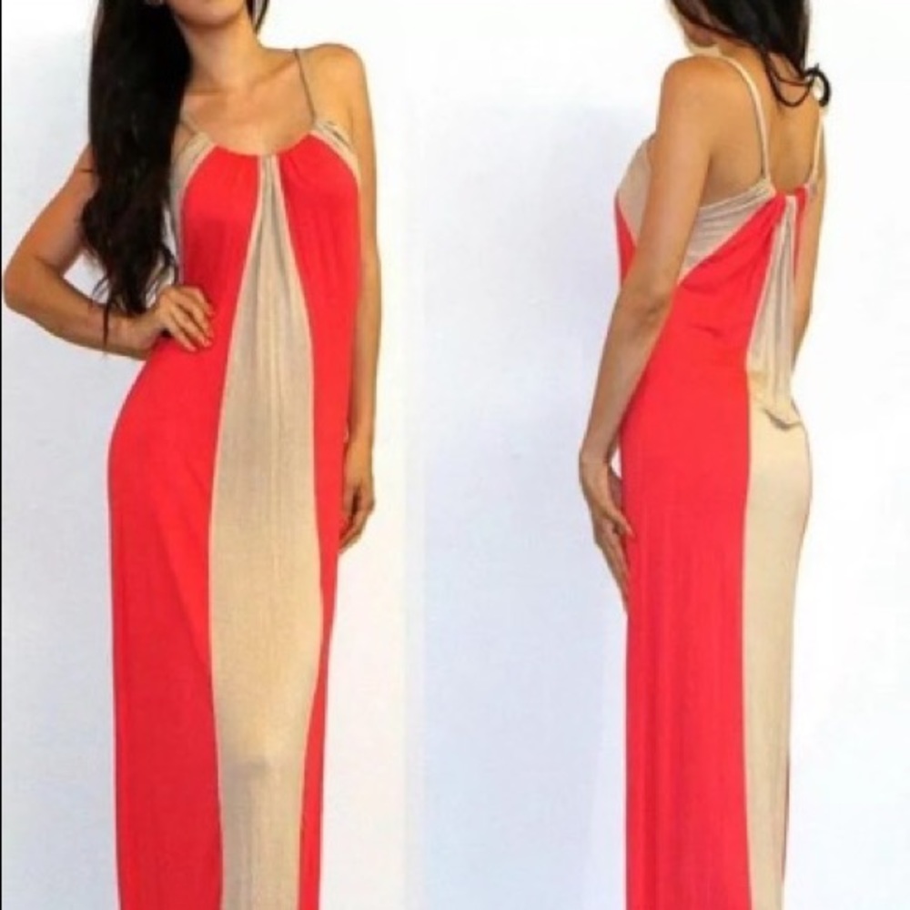 Two tone maxi dress