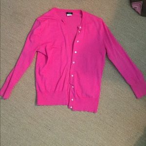 Bright pink J.Crew Cardigan