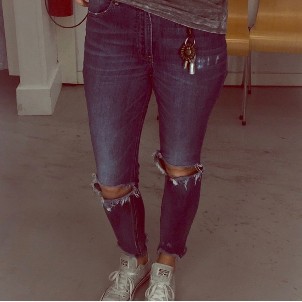Distressed Express Jeans