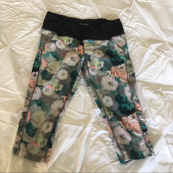 Pants - Floral Athletic Leggings Pants - Floral Athletic Leggings