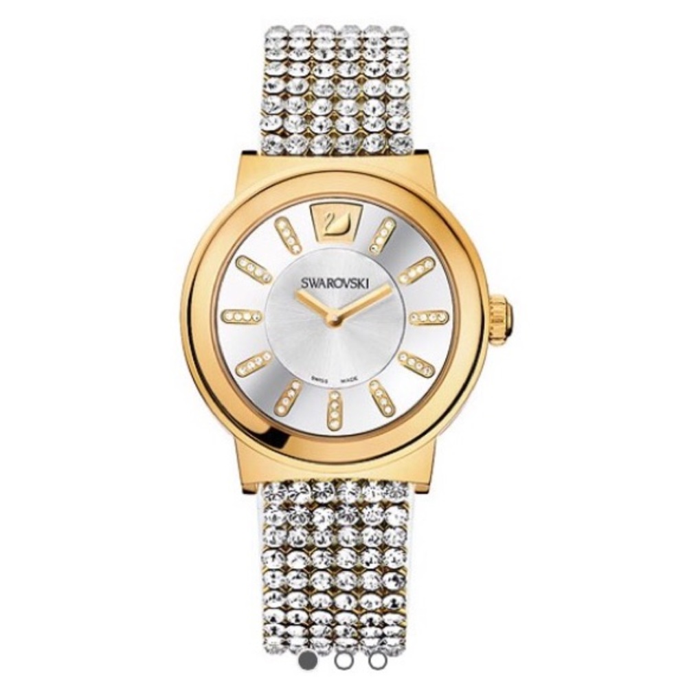 Swarovski Gold Piazza Mesh Watch