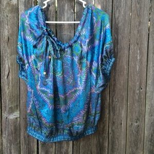 Silk paisley dolman