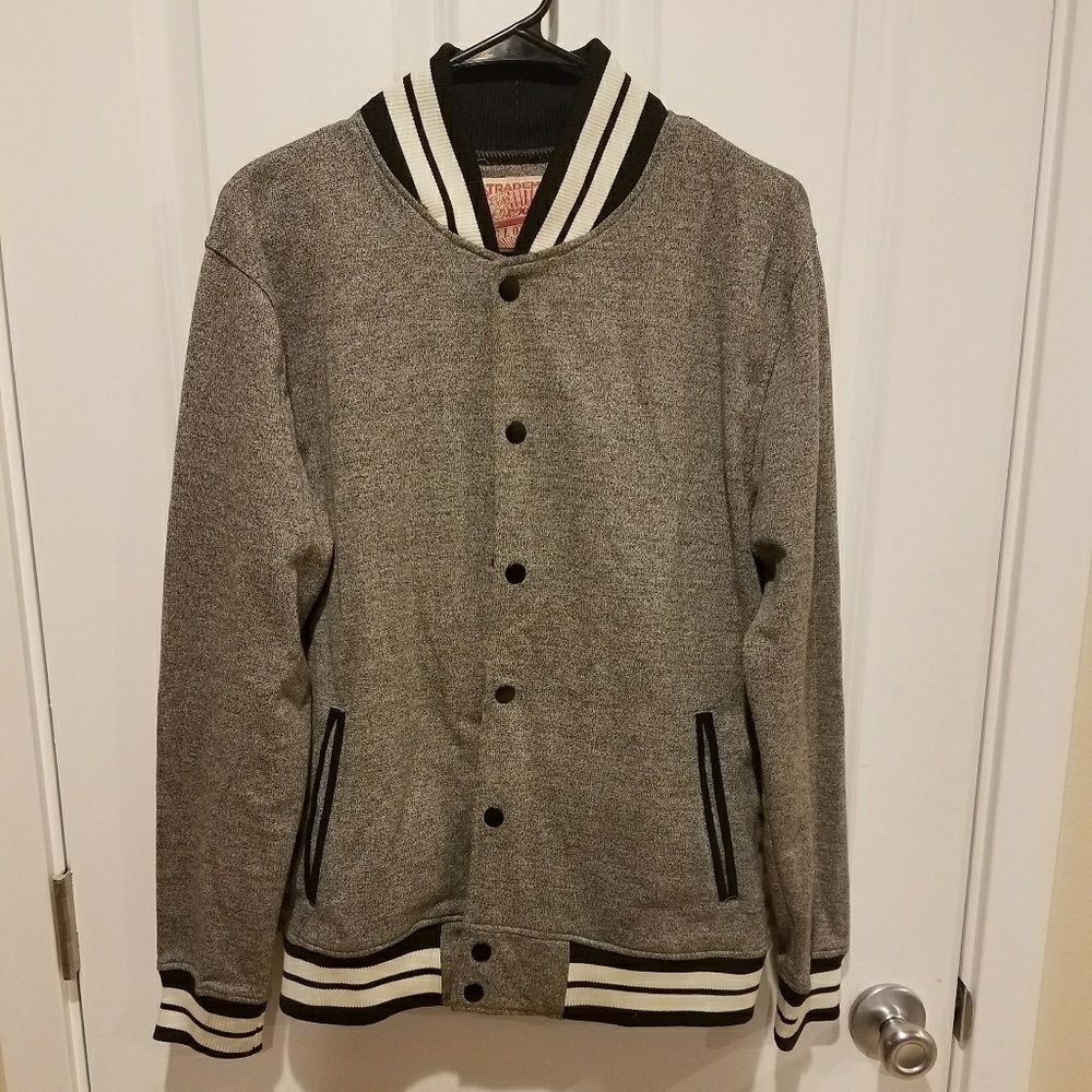 Gray varsity jacket