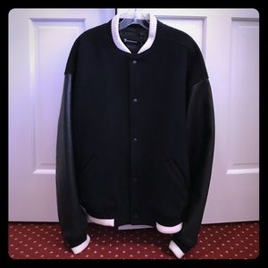 💠 T by Alexander Wang Black Varsity Bomber