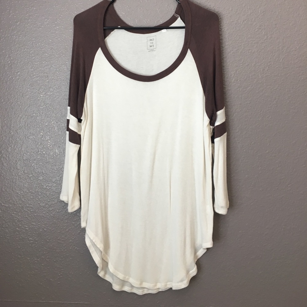 White Baseball Sleeves Shirt