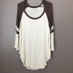 White Baseball Sleeves Shirt