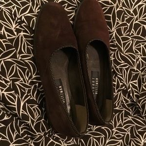 Brown Suede Flats Stuart Weitzman 7 1/2 SS