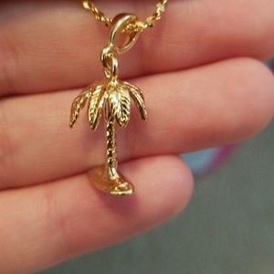 Palm Tree Necklace on 19 inch chain