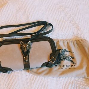 Burberry Leather Fox Clutch