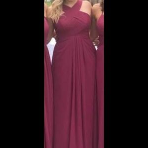 Azazie Maroon long dress